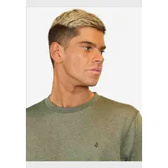 VOLCOM - Polera Manga Corta Uvp 50 - Anti Microbile Verde Hombre