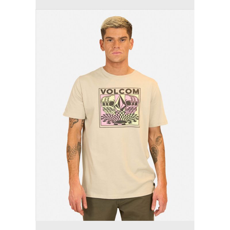 VOLCOM - Polera Manga Corta Duality Café Hombre Volcom