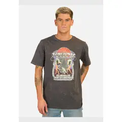 VOLCOM - Polera Manga Corta Mysto Mortal Gris Hombre