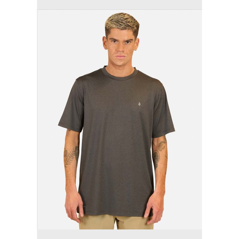 VOLCOM - Polera Manga Corta Uvp 50 - Anti Microbile Gris Hombre Volcom