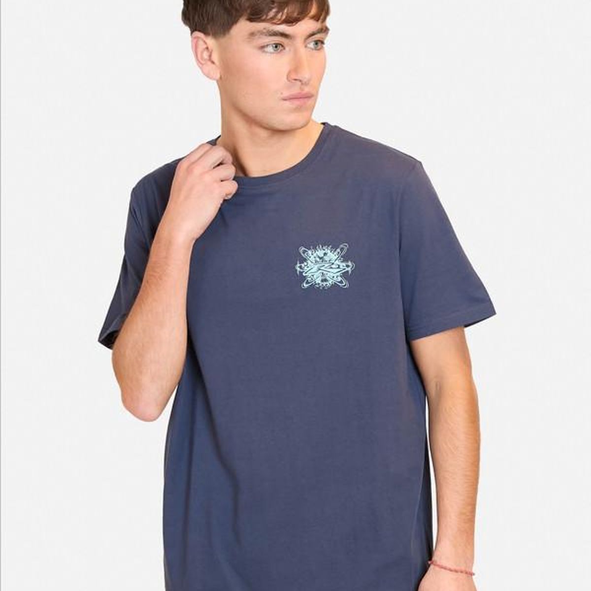 RUSTY - Polera Manga Corta Global Confussion Azul Hombre Rusty - Azul