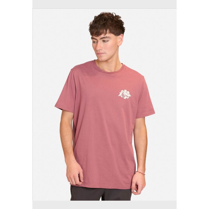 RUSTY - Polera Manga Corta R Supply Wordldwide Rojo Hombre Rusty