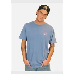 VOLCOM - Polera Manga Corta System Error Azul Hombre