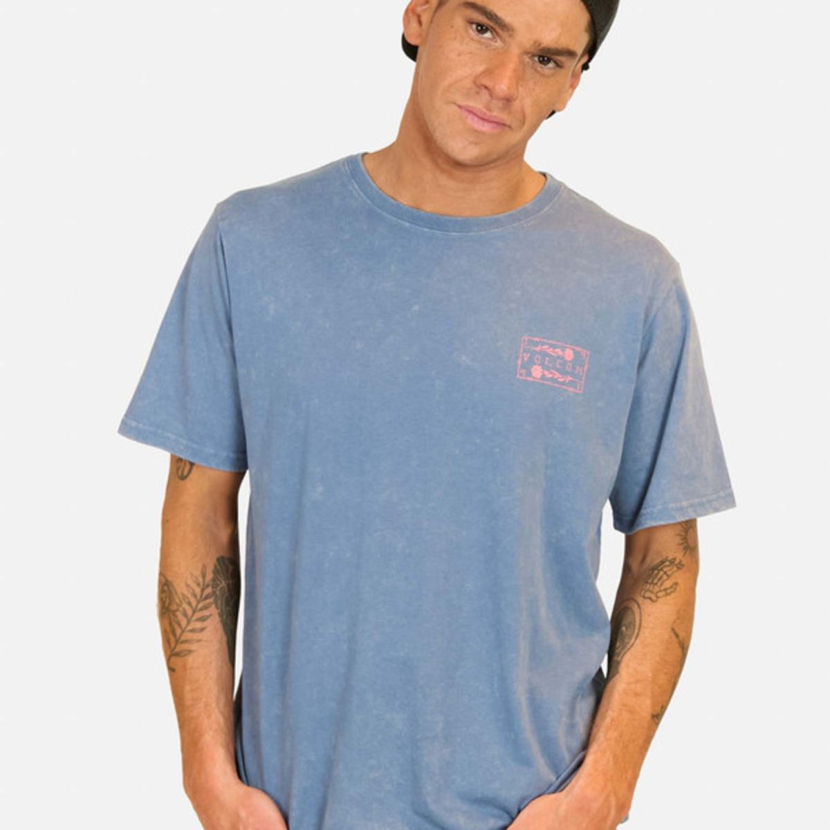 VOLCOM - Polera Manga Corta System Error Azul Hombre Volcom