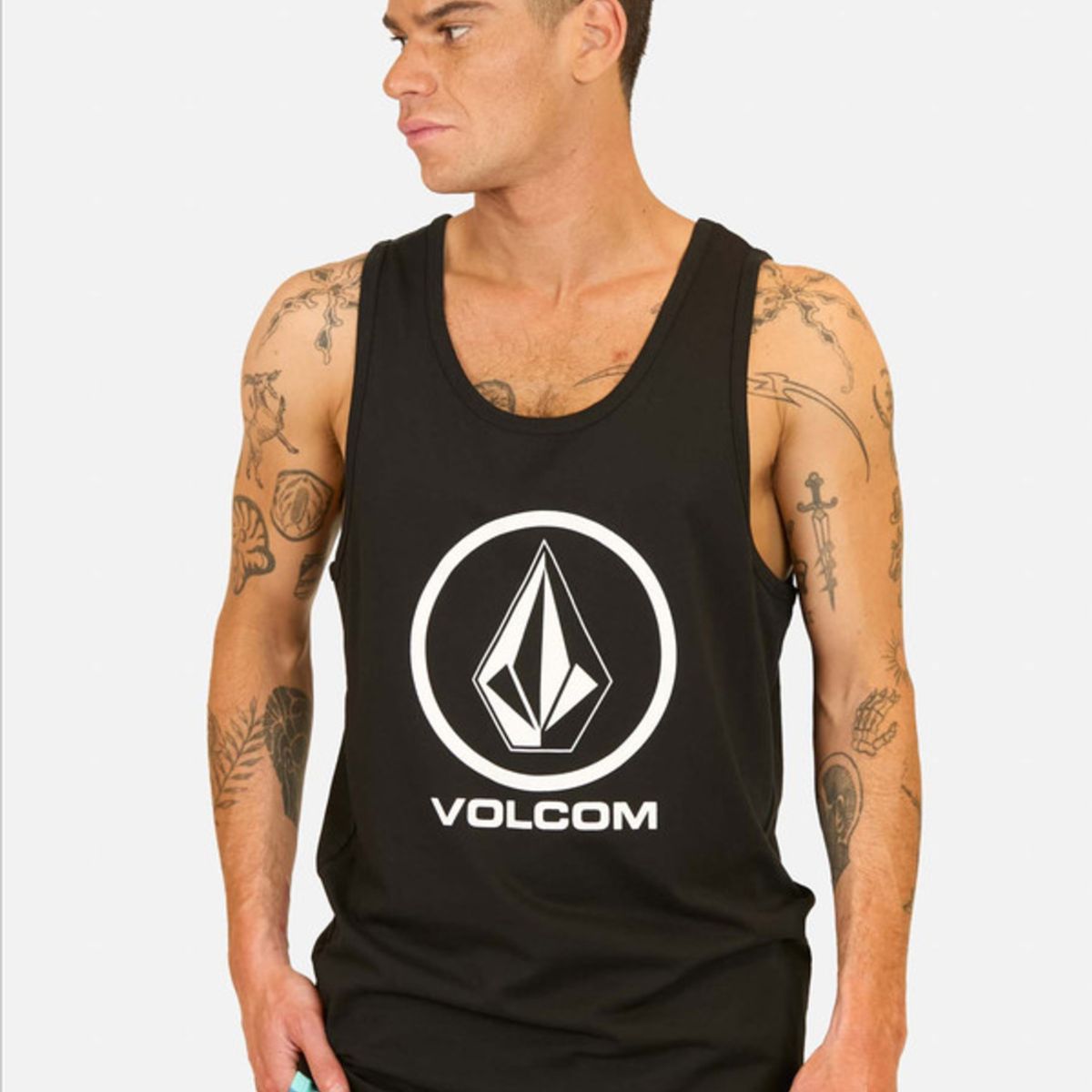 VOLCOM - Polera Crisp Stone Tank Negro Hombre Volcom