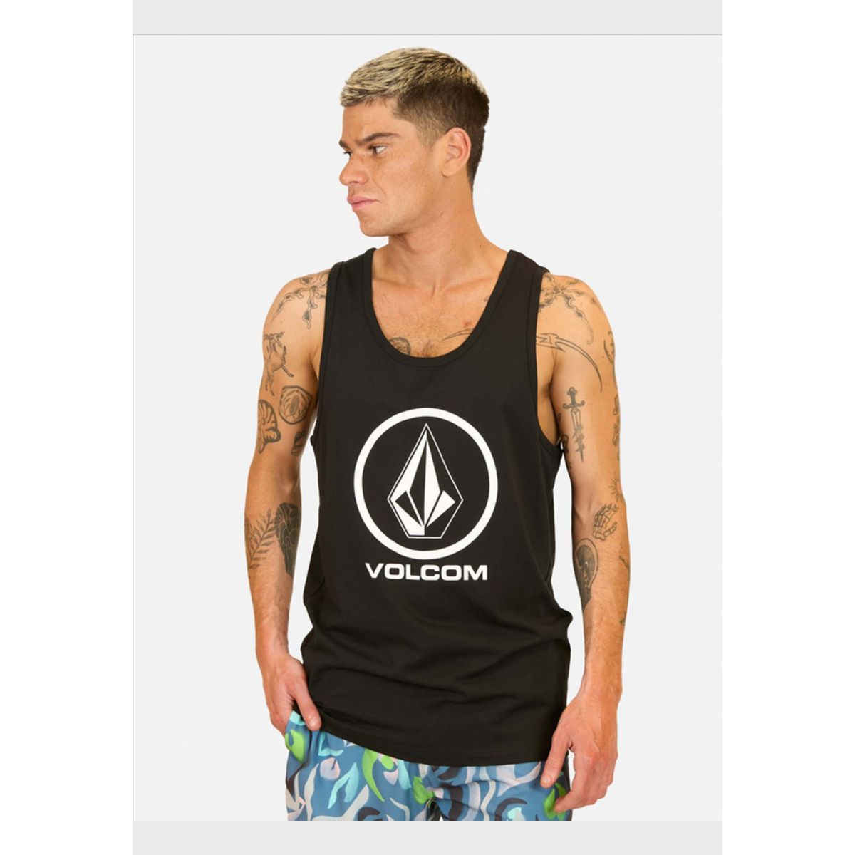 VOLCOM - Polera Crisp Stone Tank Negro Hombre Volcom