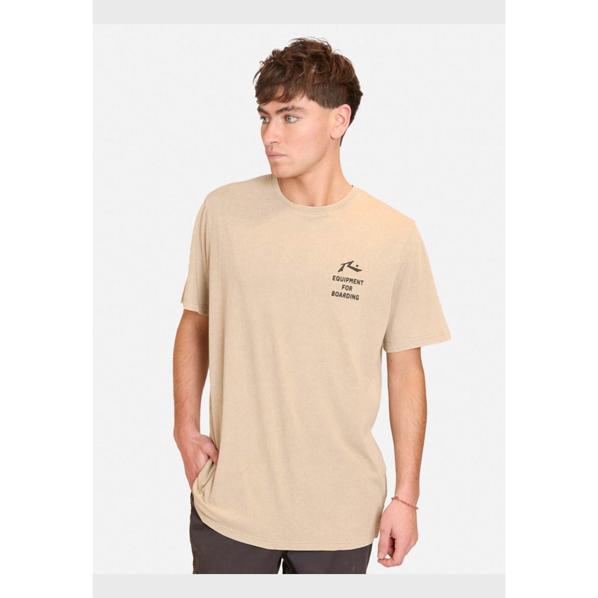 RUSTY - Polera Manga Corta Supply Co Khaki Hombre Rusty