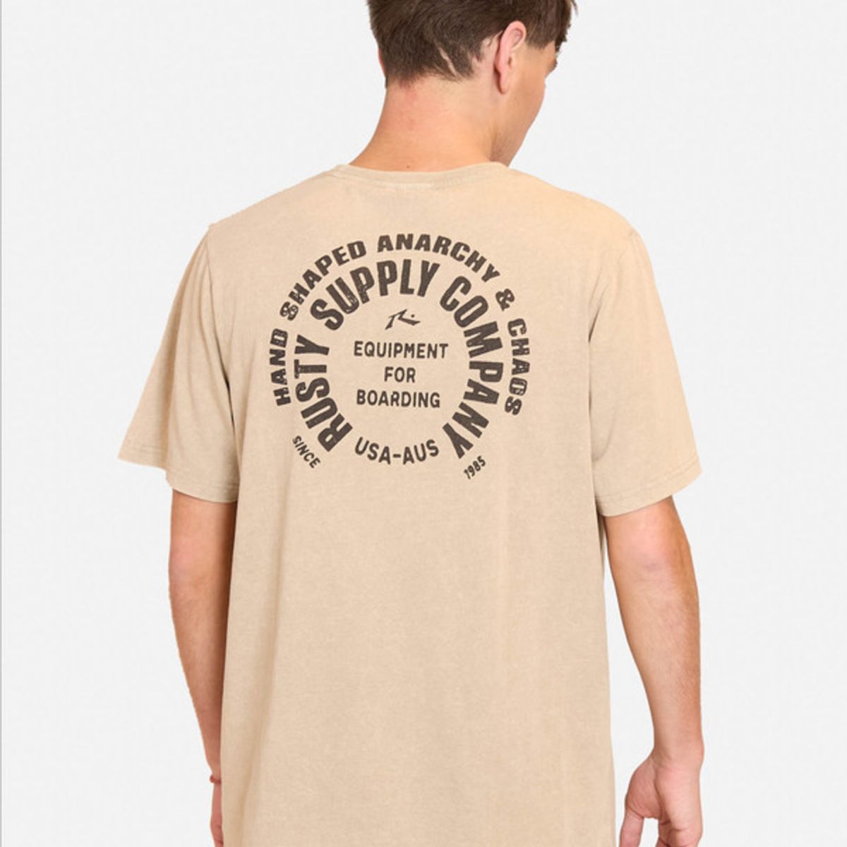 RUSTY - Polera Manga Corta Supply Co Khaki Hombre Rusty