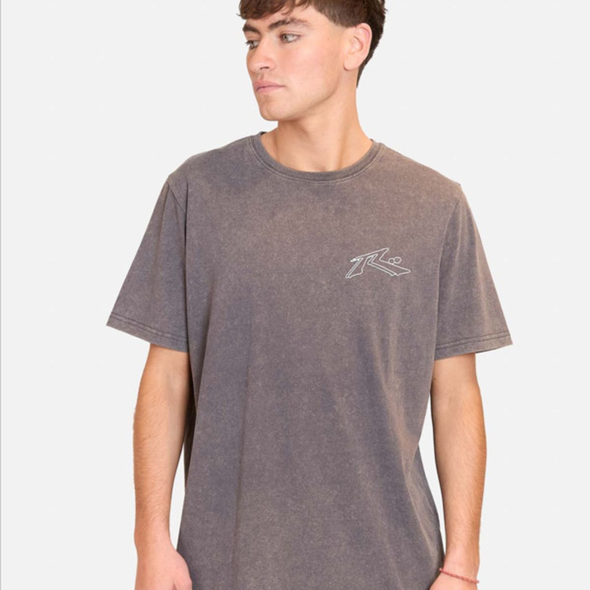 RUSTY - Polera Manga Corta Rusty 90S Tee Gris Hombre Rusty