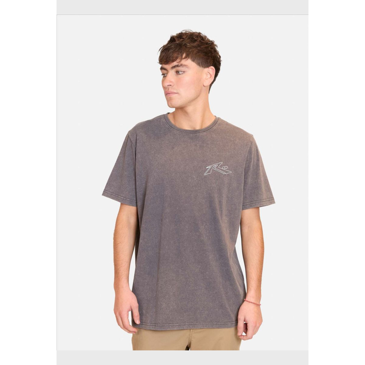 RUSTY - Polera Manga Corta Rusty 90S Tee Gris Hombre Rusty