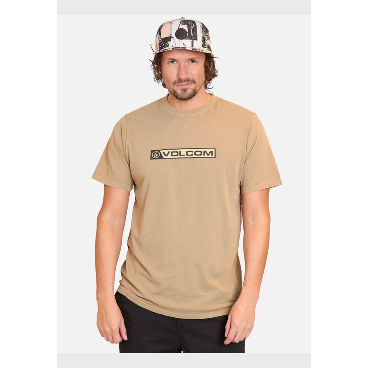 VOLCOM - Polera Manga Corta Blocker Verde Hombre Volcom