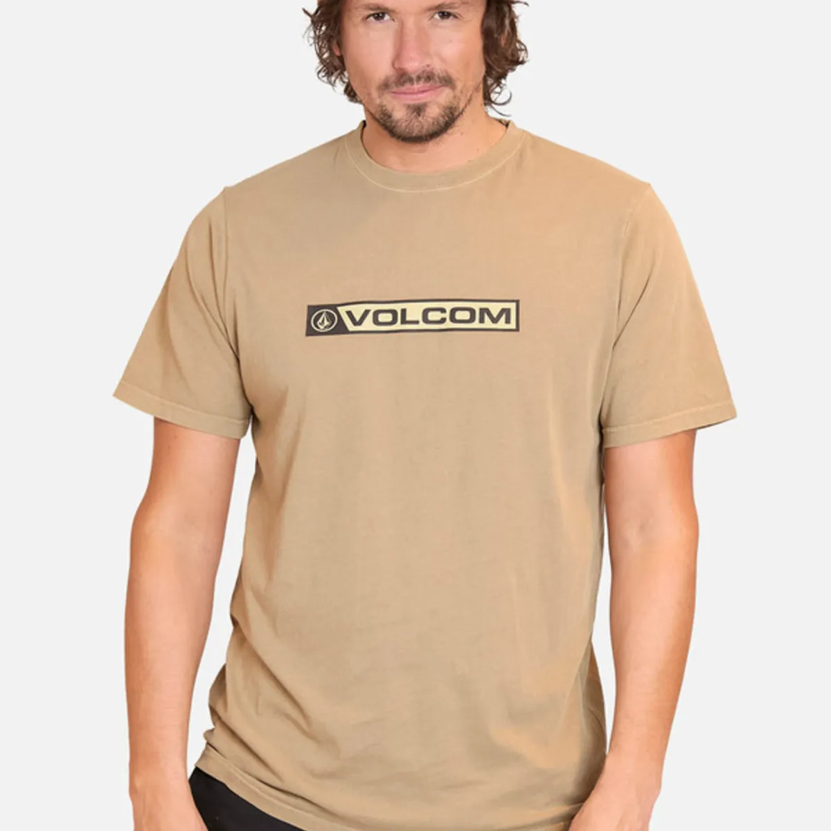 VOLCOM - Polera Manga Corta Blocker Verde Hombre Volcom