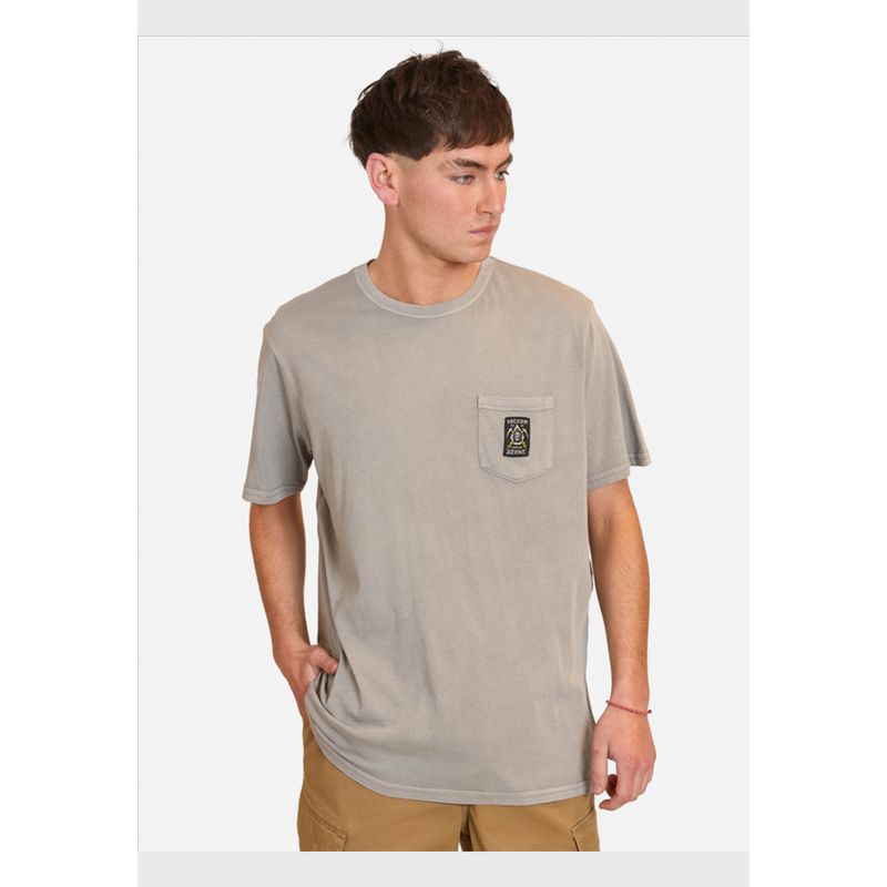 VOLCOM - Polera Manga Corta Pockey Label Verde Hombre Volcom