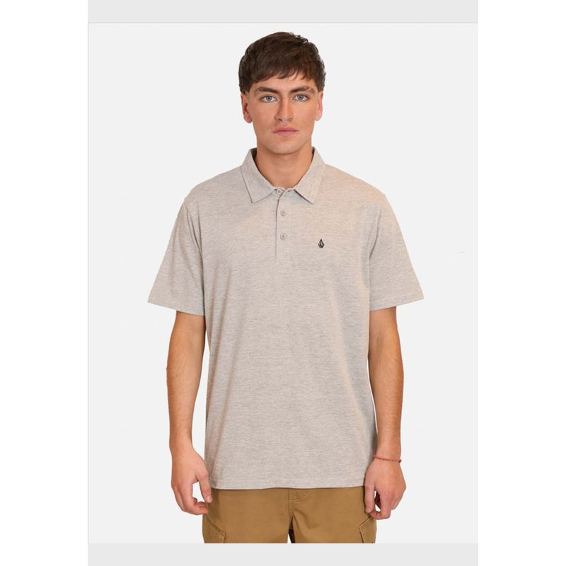 VOLCOM - Polera Manga Corta Wrecker Blk Polo Gris Hombre Volcom