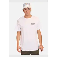 VOLCOM - Polera Manga Corta Scrambled Channel Blanco Hombre