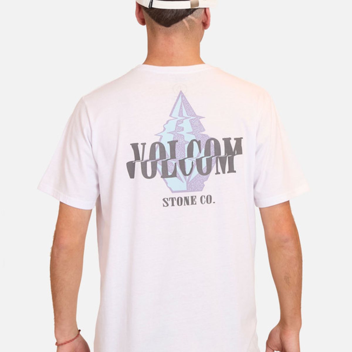 VOLCOM - Polera Manga Corta Scrambled Channel Blanco Hombre Volcom