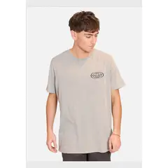 RUSTY - Polera Manga Corta Oval Tee Gris Hombre