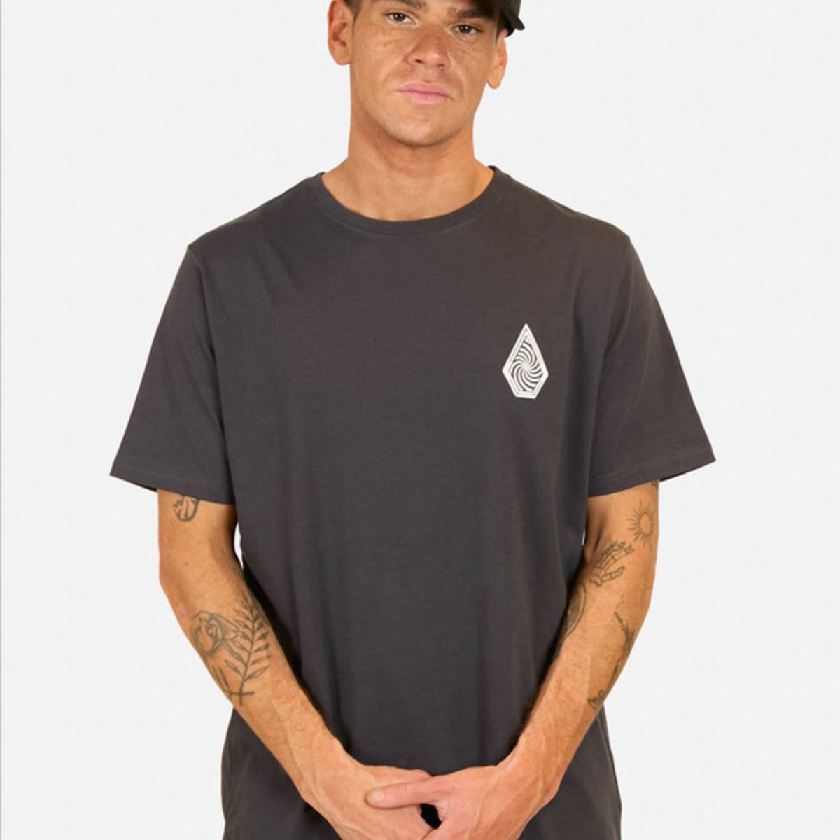 VOLCOM - Polera Manga Corta Hypnotix Gris Hombre Volcom