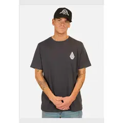 VOLCOM - Polera Manga Corta Hypnotix Gris Hombre