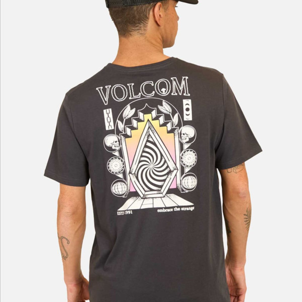 VOLCOM - Polera Manga Corta Hypnotix Gris Hombre Volcom