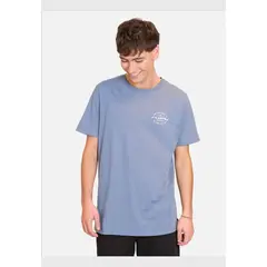 RUSTY - Polera Manga Corta Retro Surf Co Azul Hombre