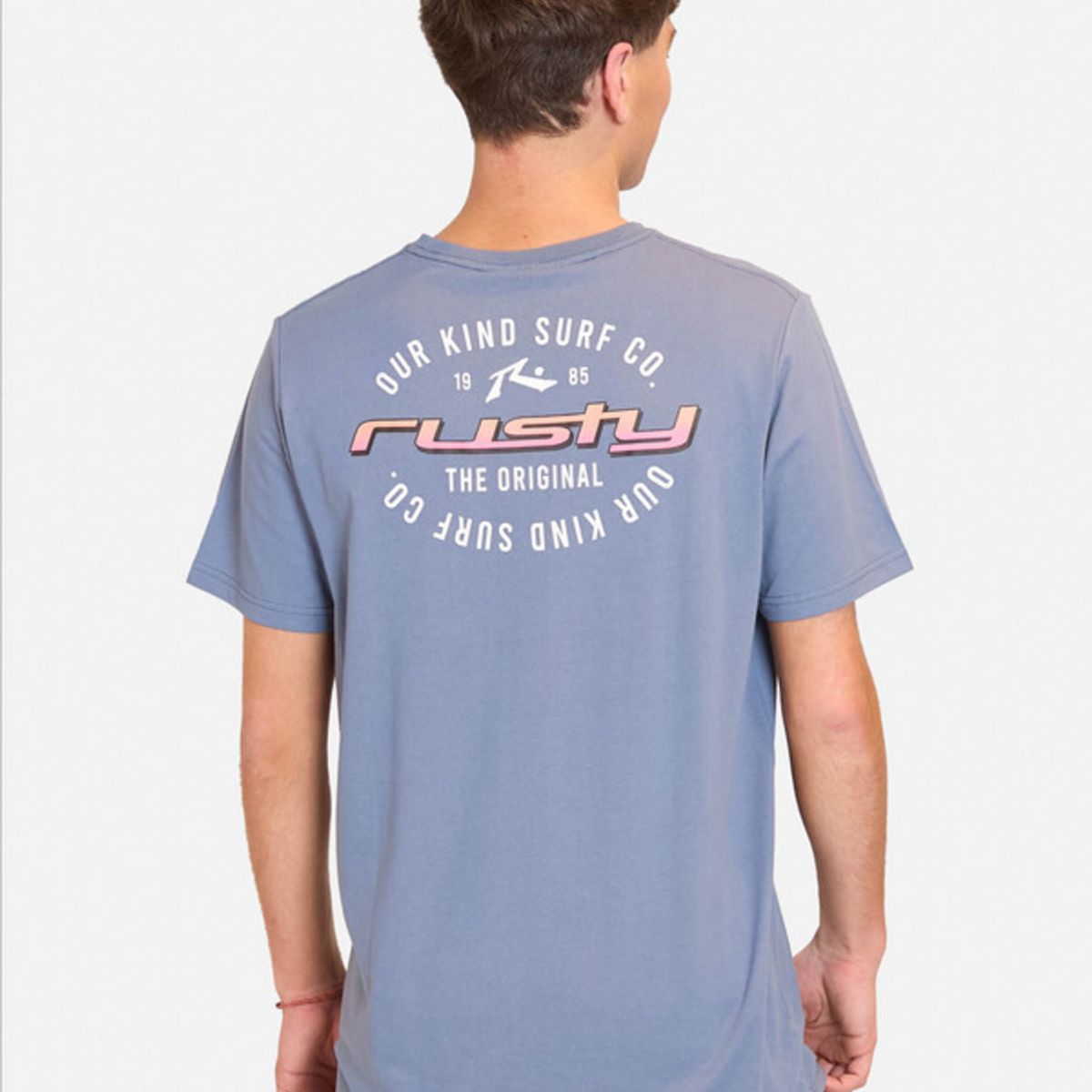 RUSTY - Polera Manga Corta Retro Surf Co Azul Hombre Rusty