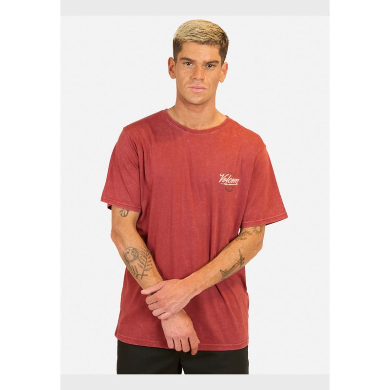 VOLCOM - Polera Manga Corta Elberta Rojo Hombre Volcom