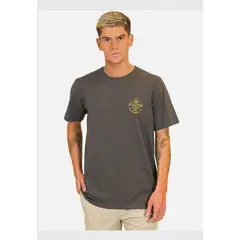 VOLCOM - Polera Manga Corta Anchored Gris Hombre