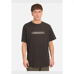VOLCOM - Polera Manga Corta Blocker Negro Hombre