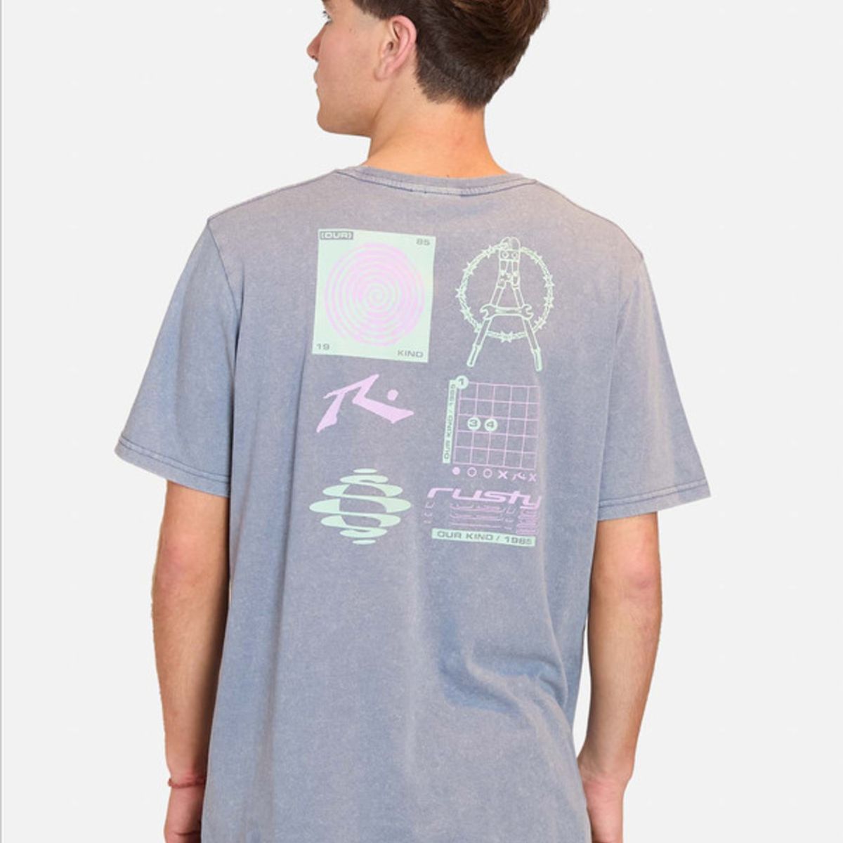 RUSTY - Polera Manga Corta Like A Rusty Spirit Tee Azul Hombre Rusty