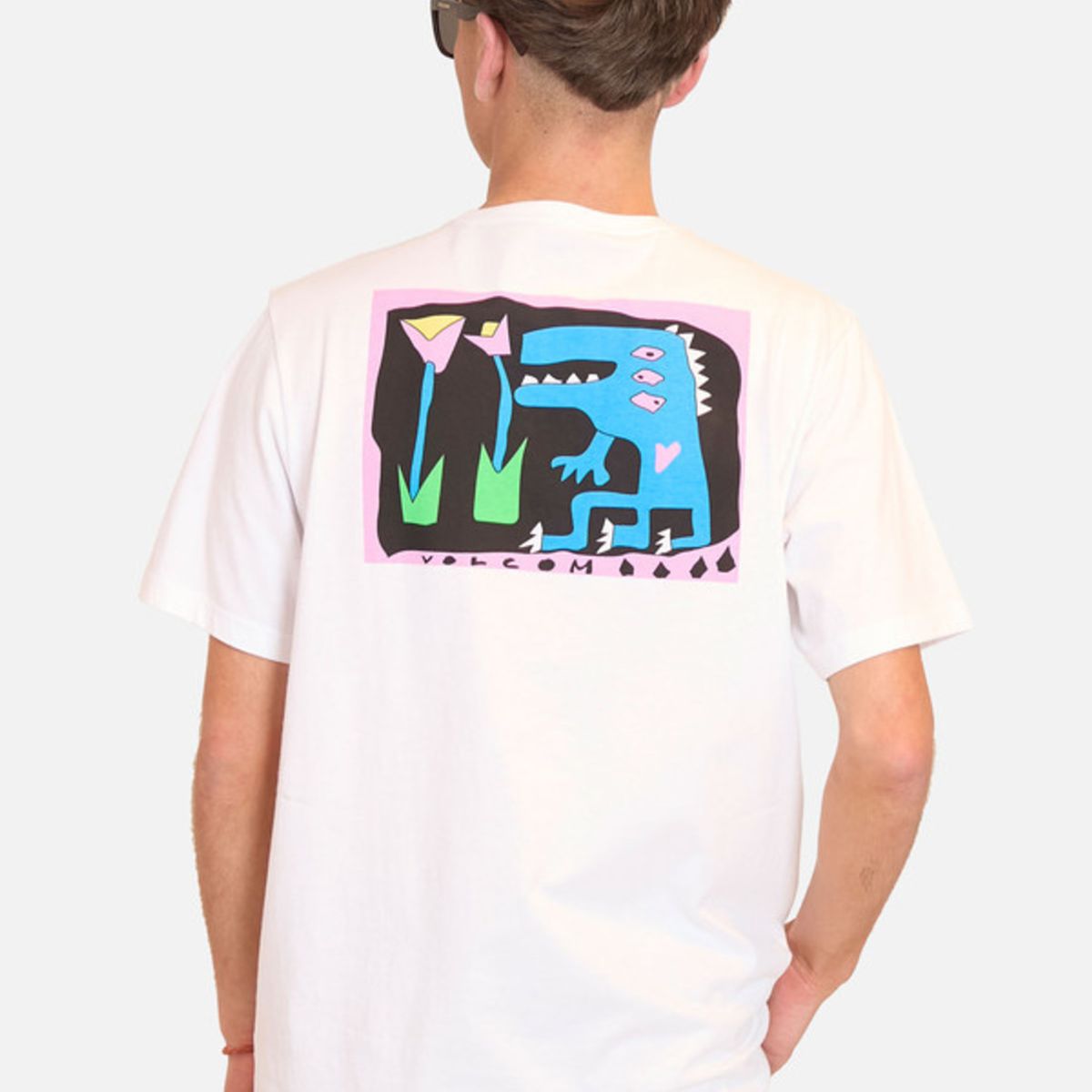 VOLCOM - Polera Manga Corta Arthur Dino Lse Blanco Hombre Volcom
