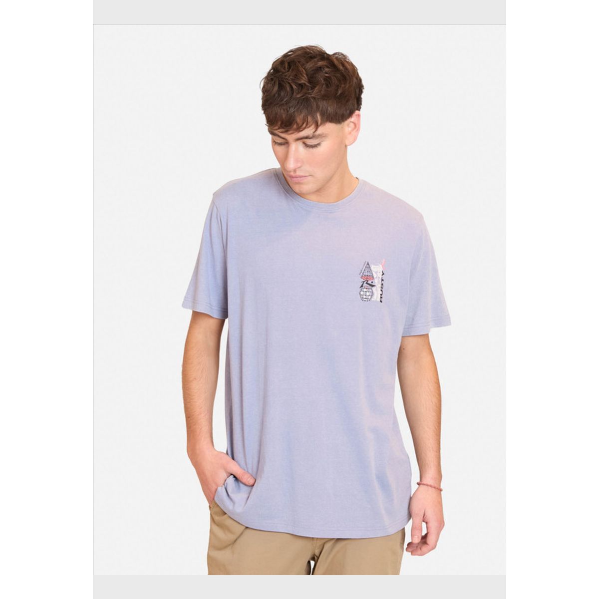 RUSTY - Polera Manga Corta Funghi E Condire Morado Hombre Rusty
