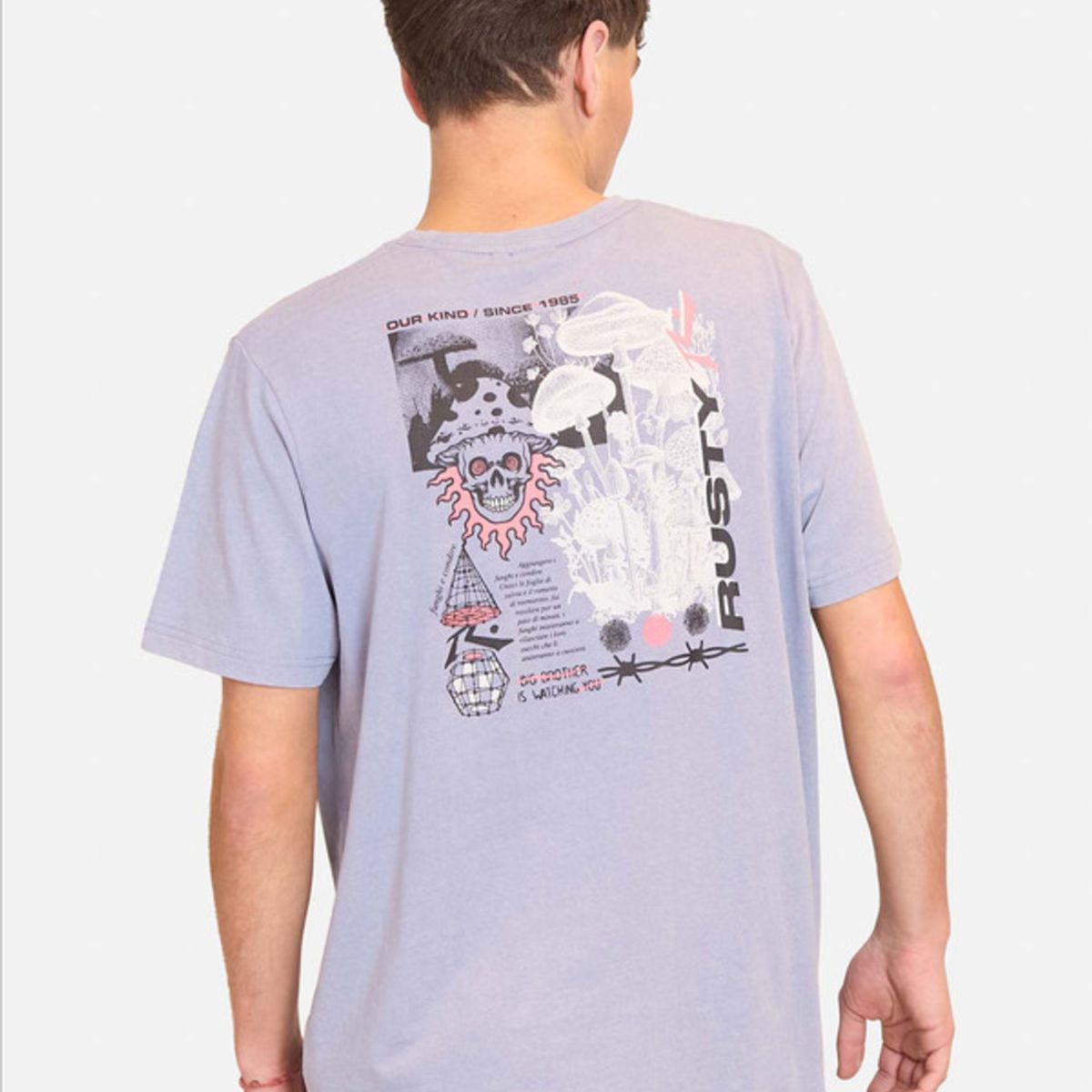 RUSTY - Polera Manga Corta Funghi E Condire Morado Hombre Rusty