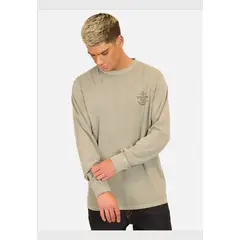 VOLCOM - Polera Manga Larga Anchored Verde Hombre