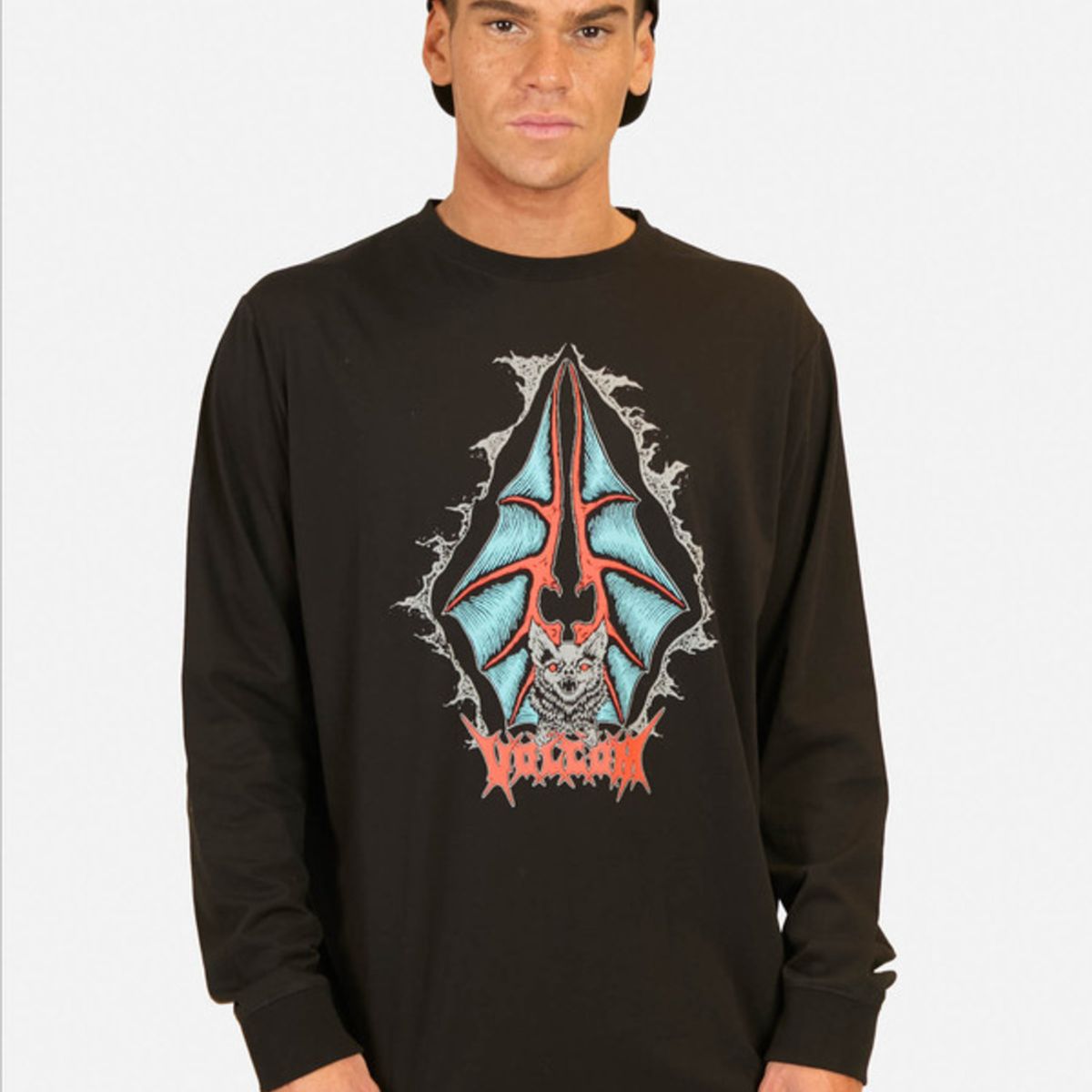 VOLCOM - Polera Manga Larga Batspit Negro Hombre Volcom