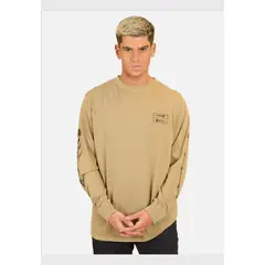 VOLCOM - Polera Manga Larga System Error Khaki Hombre