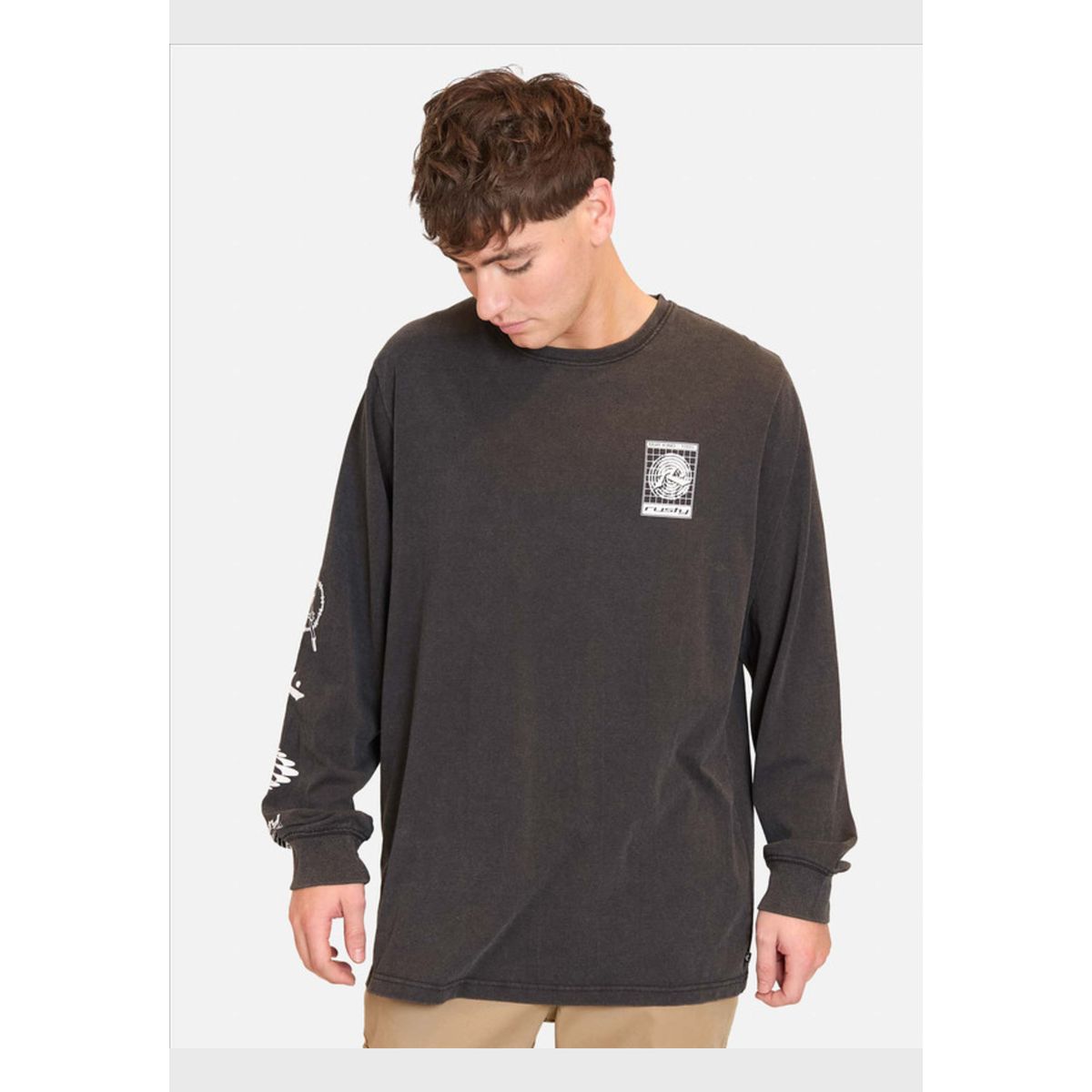 RUSTY - Polera Manga Larga Like A Rusty Spirit Negro Hombre Rusty