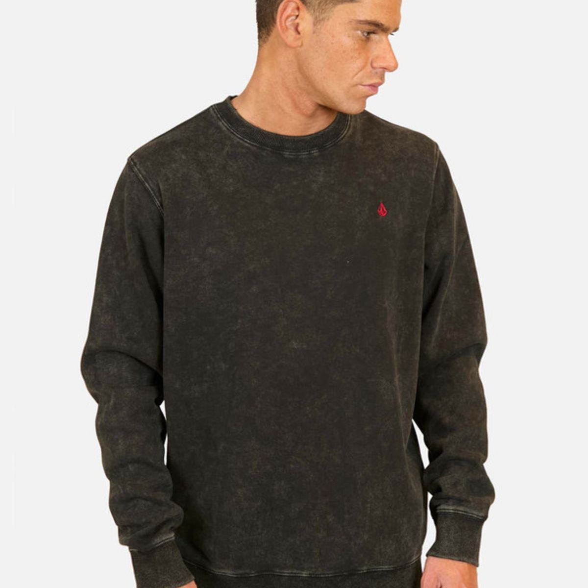 VOLCOM - Poleron CR Stone Crew Negro Hombre Volcom