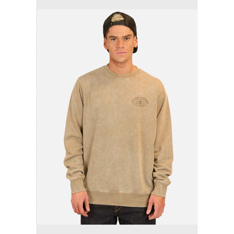 VOLCOM - Poleron CR Duster Crew Khaki Hombre Volcom
