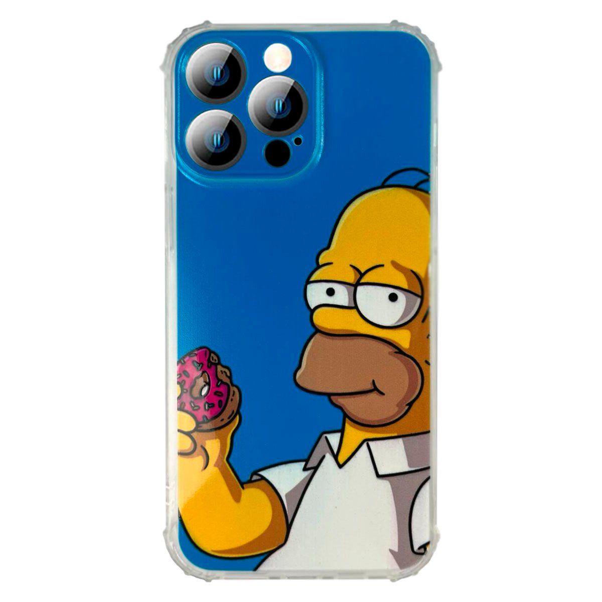 JOIGO - Carcasa Para iPhone 14 Los Simpsons Homero Rosquilla Azul.