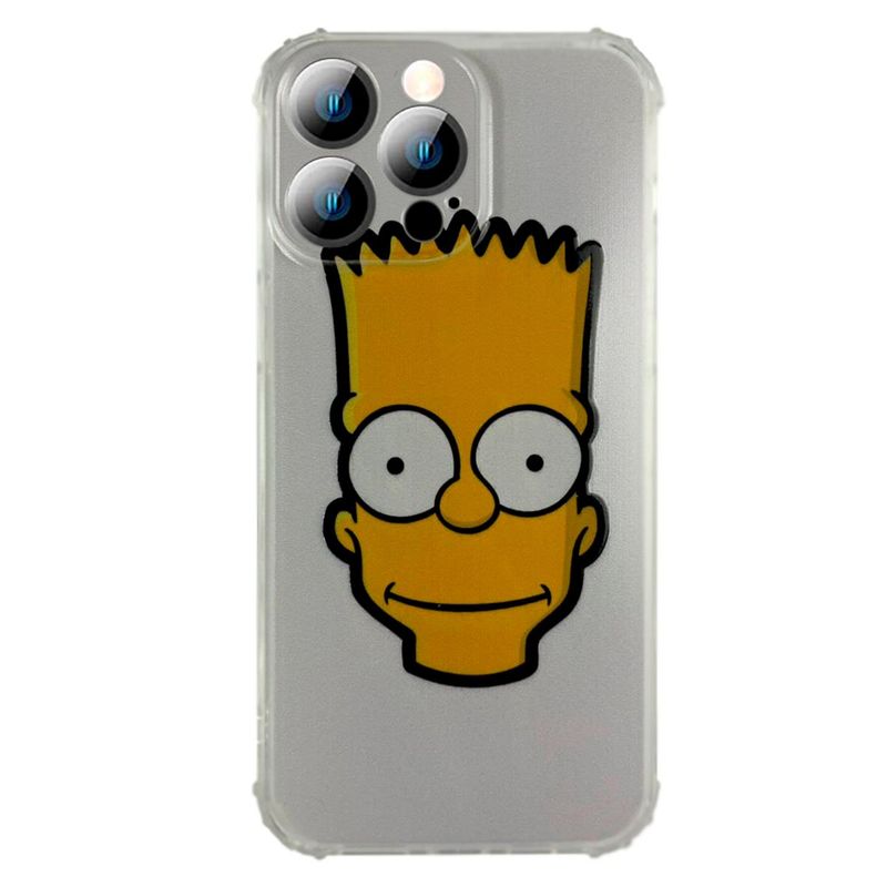JOICO - Carcasa Para iPhone 14 Los Simpsons Bart Frontal Blanco