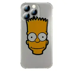 JOIGO - Carcasa Para iPhone 14 Los Simpsons Bart Frontal Blanco.