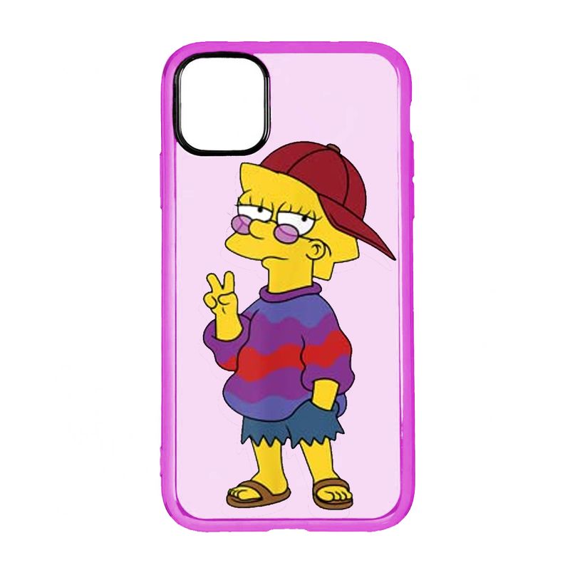 JOICO - Carcasa Para iPhone 12 Pro Max Los Simpsons Lisa Hippie
