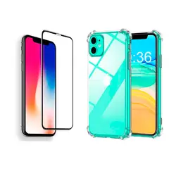 JOICO - Carcasa Para iPhone 12 Mini Transparente + Lamina