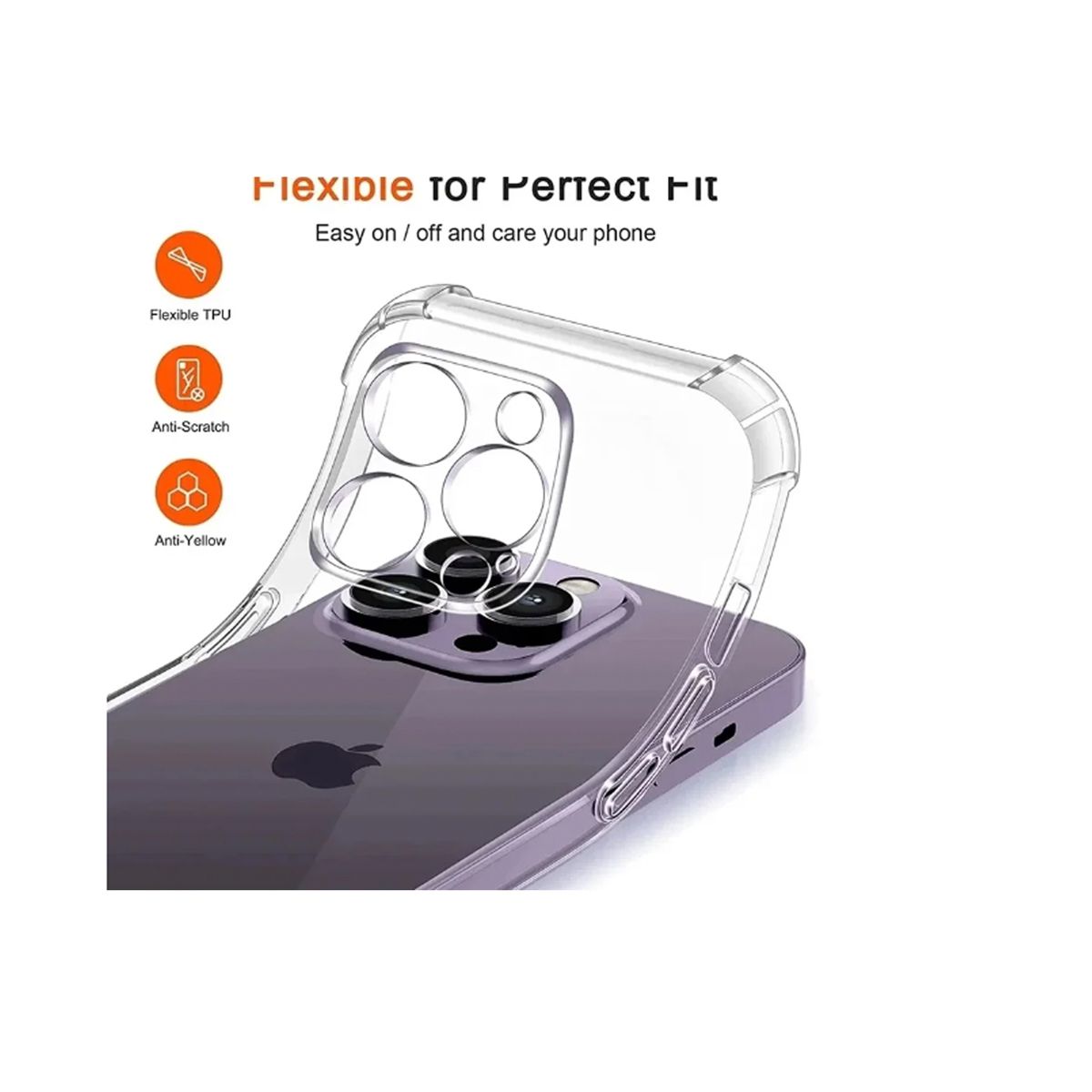 JOIGO - Carcasa Anti golpes Transparente Para iPhone 15 Pro