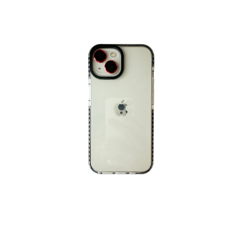 JOIGO - Carcasa Para iPhone 15 Transparente Borde Negro
