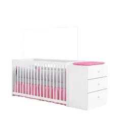 KIDSCOOL - CUNA CON COMODA GUTTI BLANCA