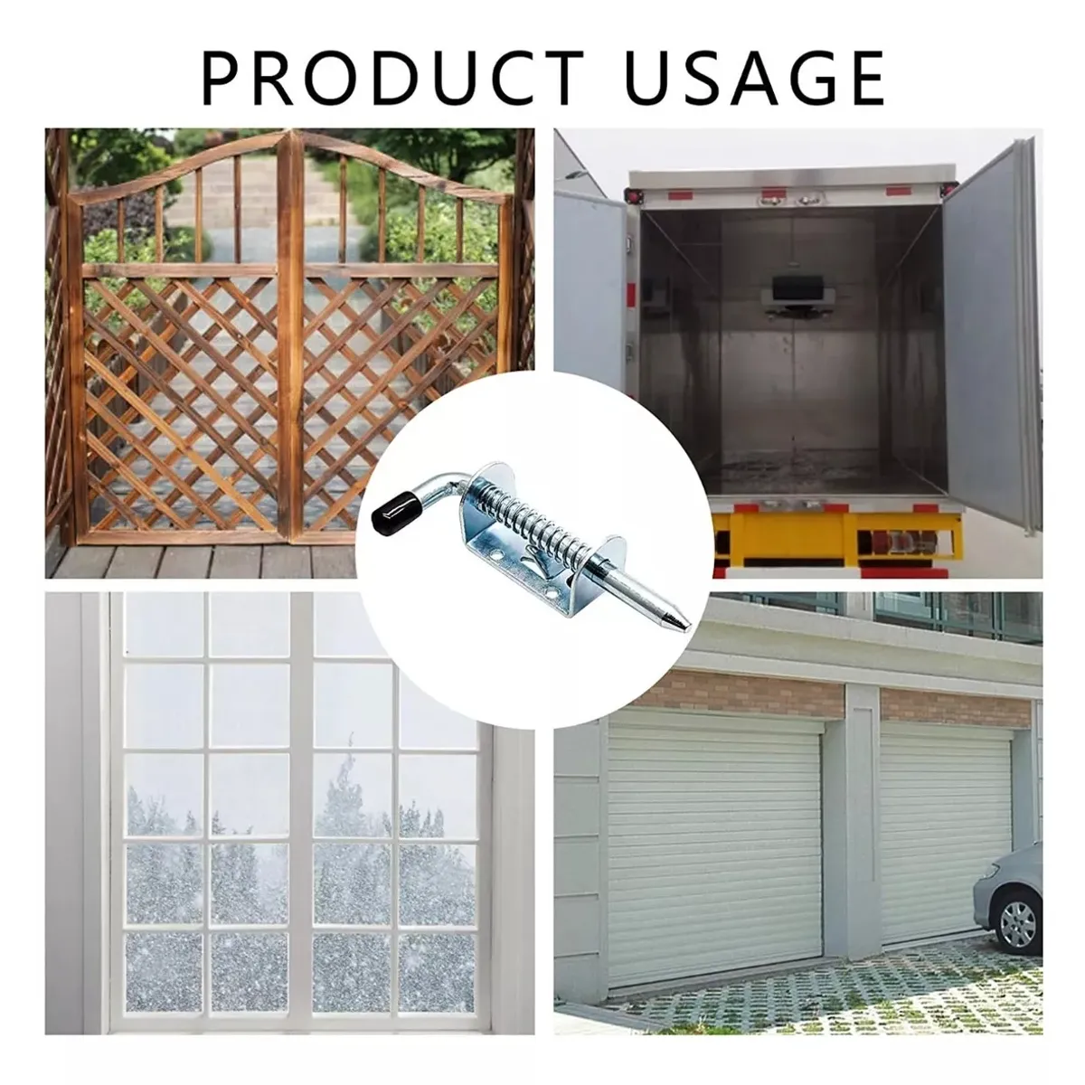 ATURE - Pestillo Puerta Portón Pasador Picaporte Resorte Seguridad 13 cm