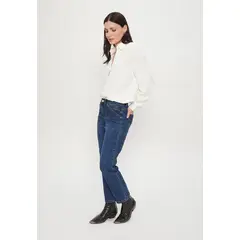 ASH - Blusa Camisera Cuello Abierto Blanco