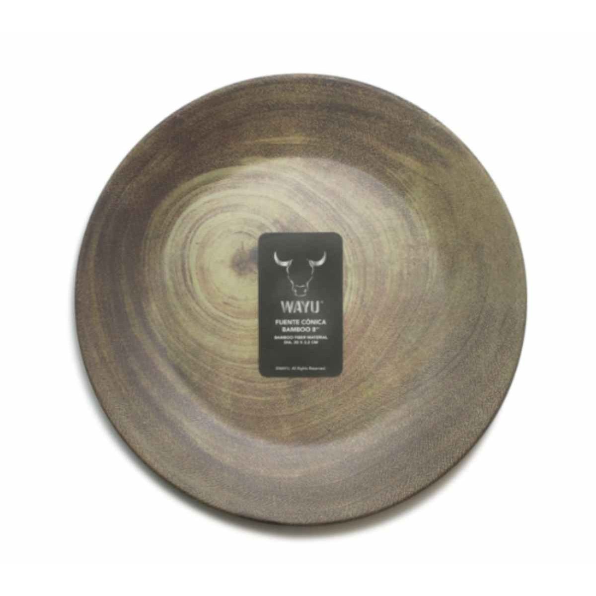WAYU - Plato Bamboo Mediano 8 pulgadas Wayu